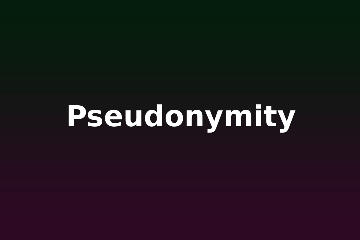 Pseudonymity