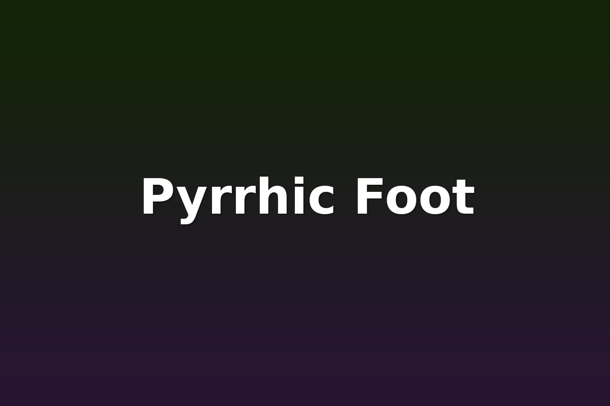 Pyrrhic Foot
