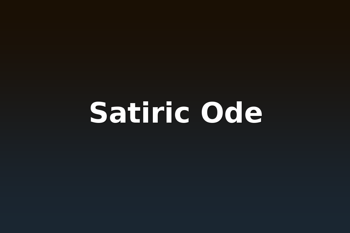Satiric Ode