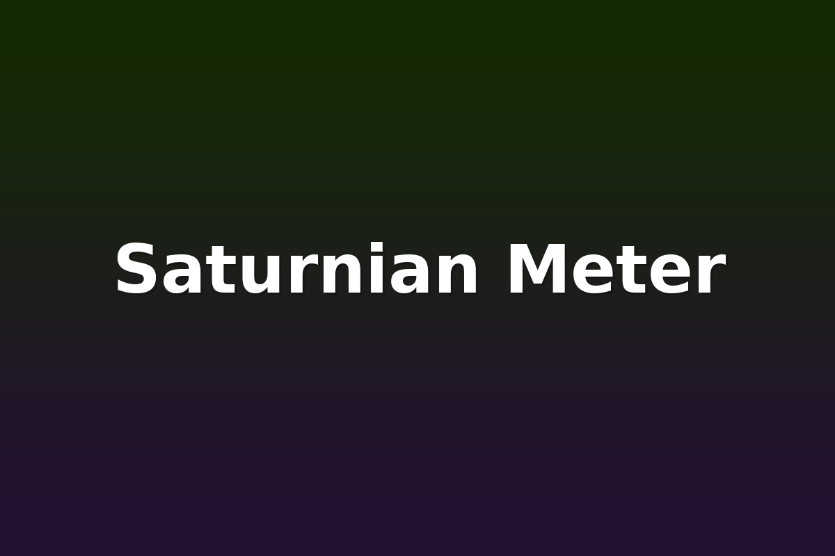 Saturnian Meter