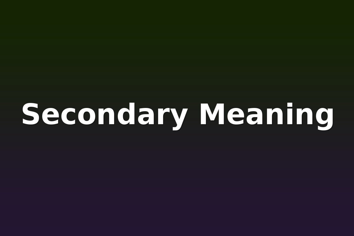Secondary Meaning