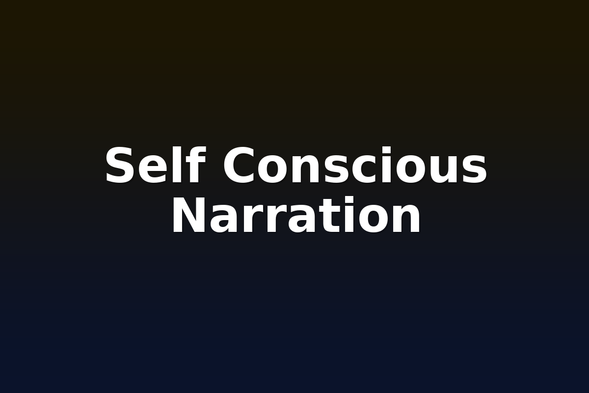 Self Conscious Narration