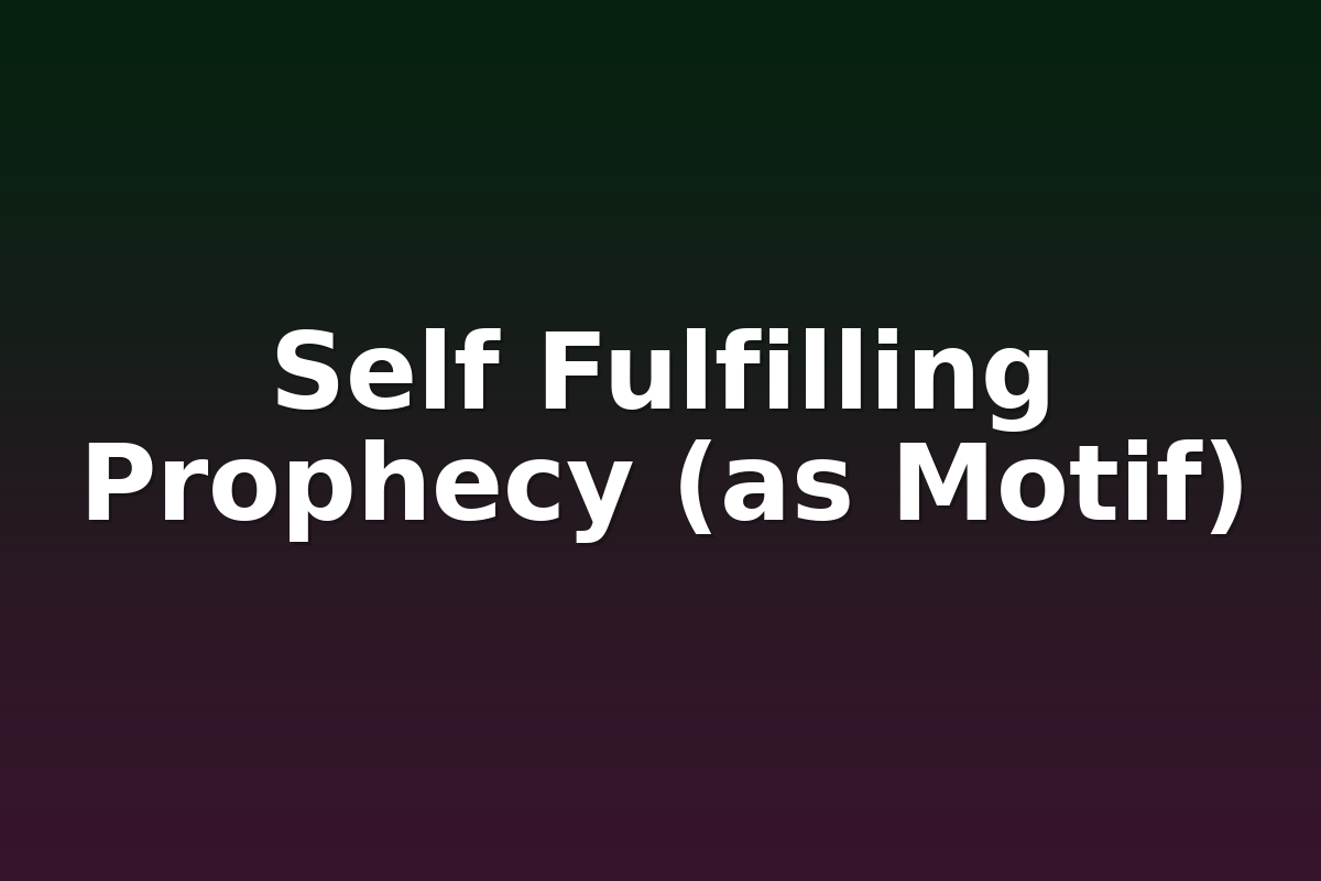 Self Fulfilling Prophecy (as Motif)