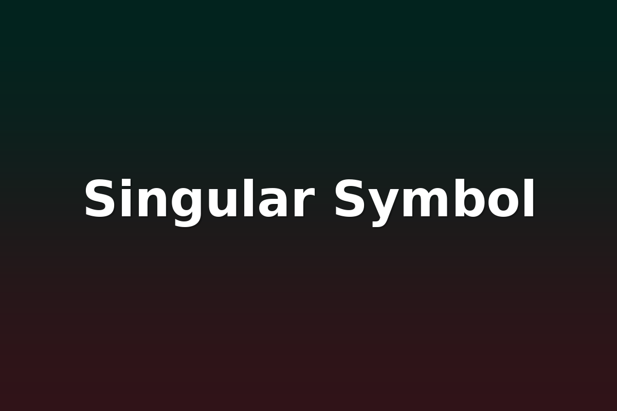 Singular Symbol