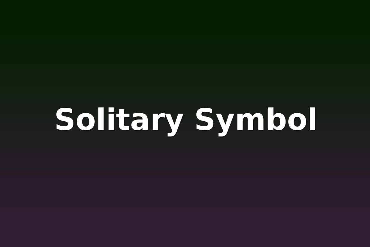 Solitary Symbol