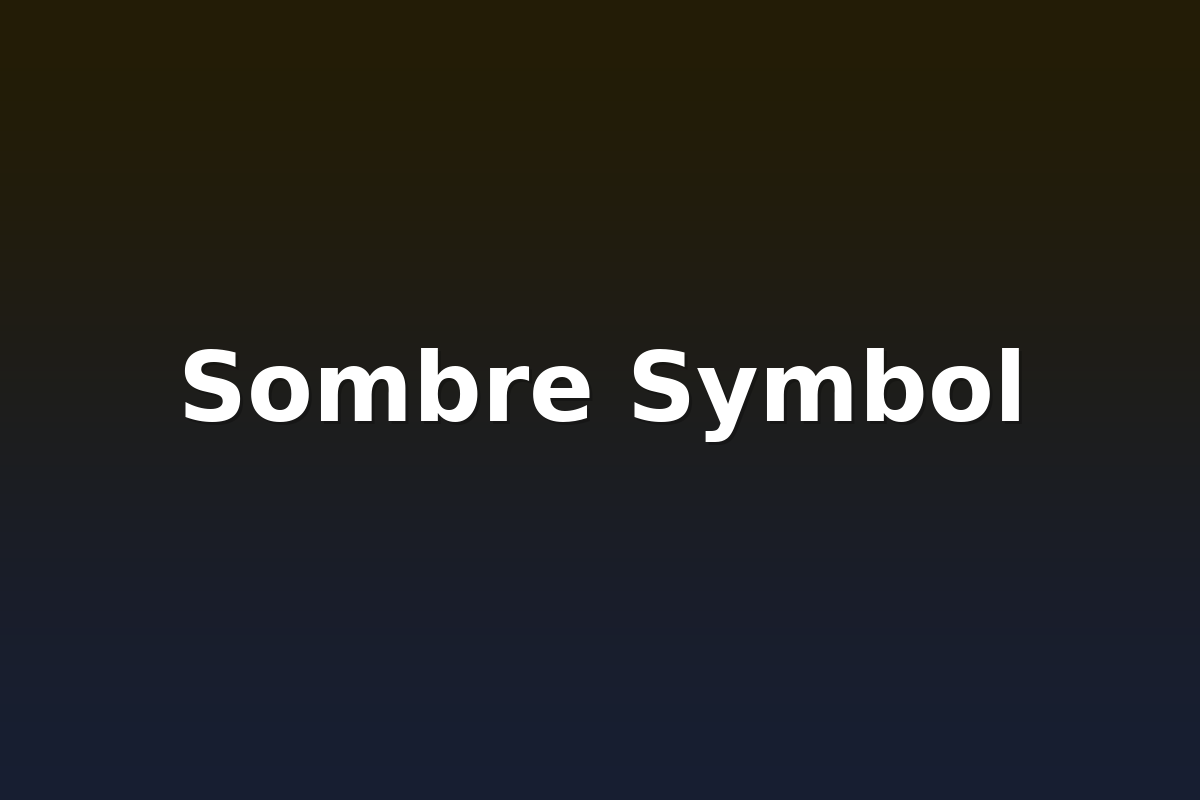 Sombre Symbol