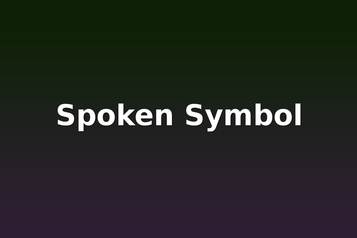Spoken Symbol