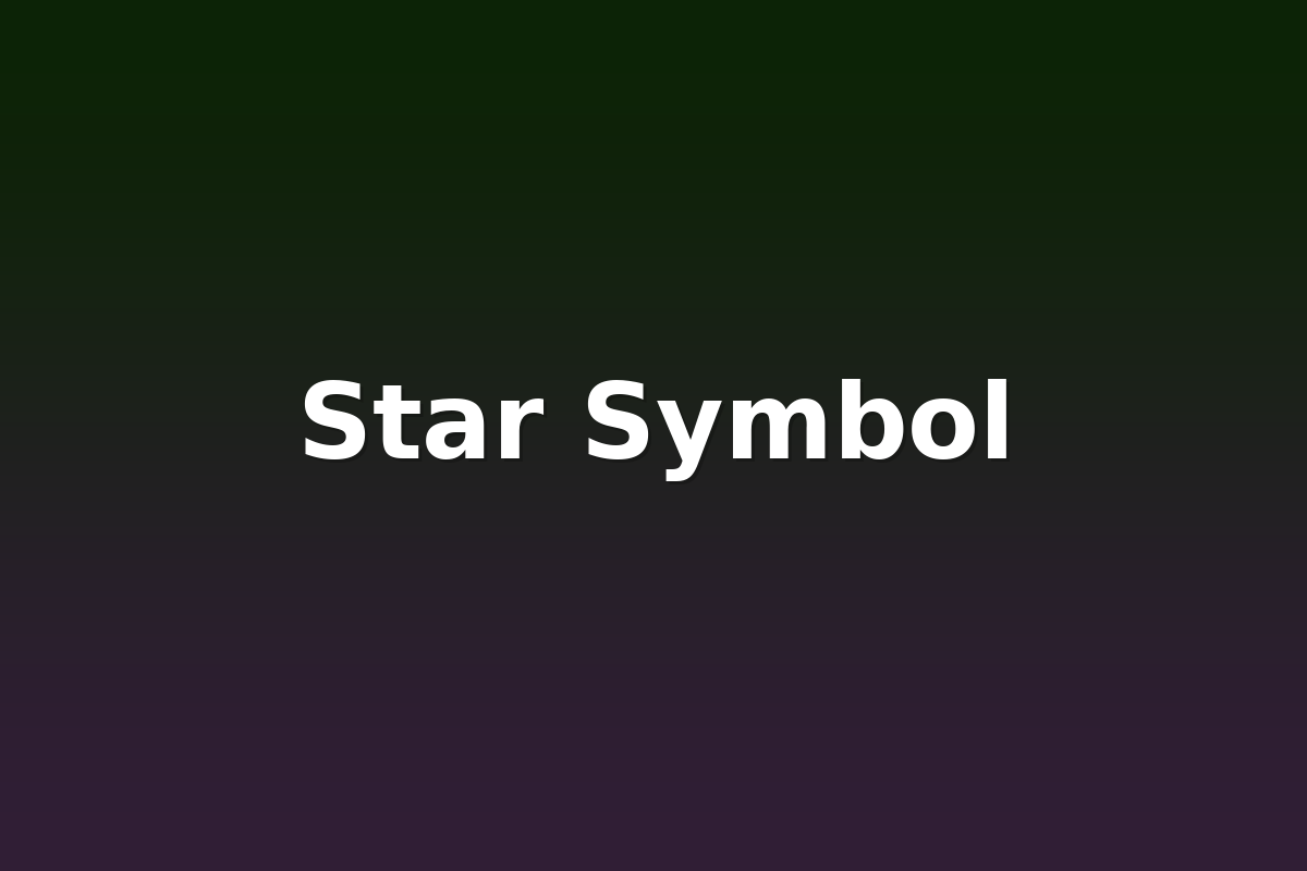 Star Symbol