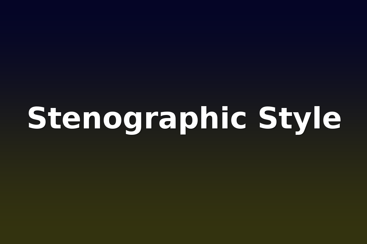 Stenographic Style