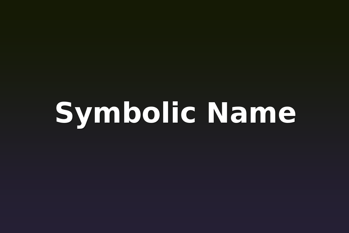 Symbolic Name