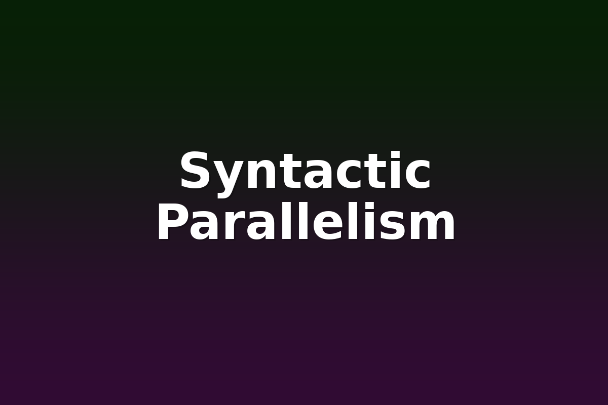 Syntactic Parallelism