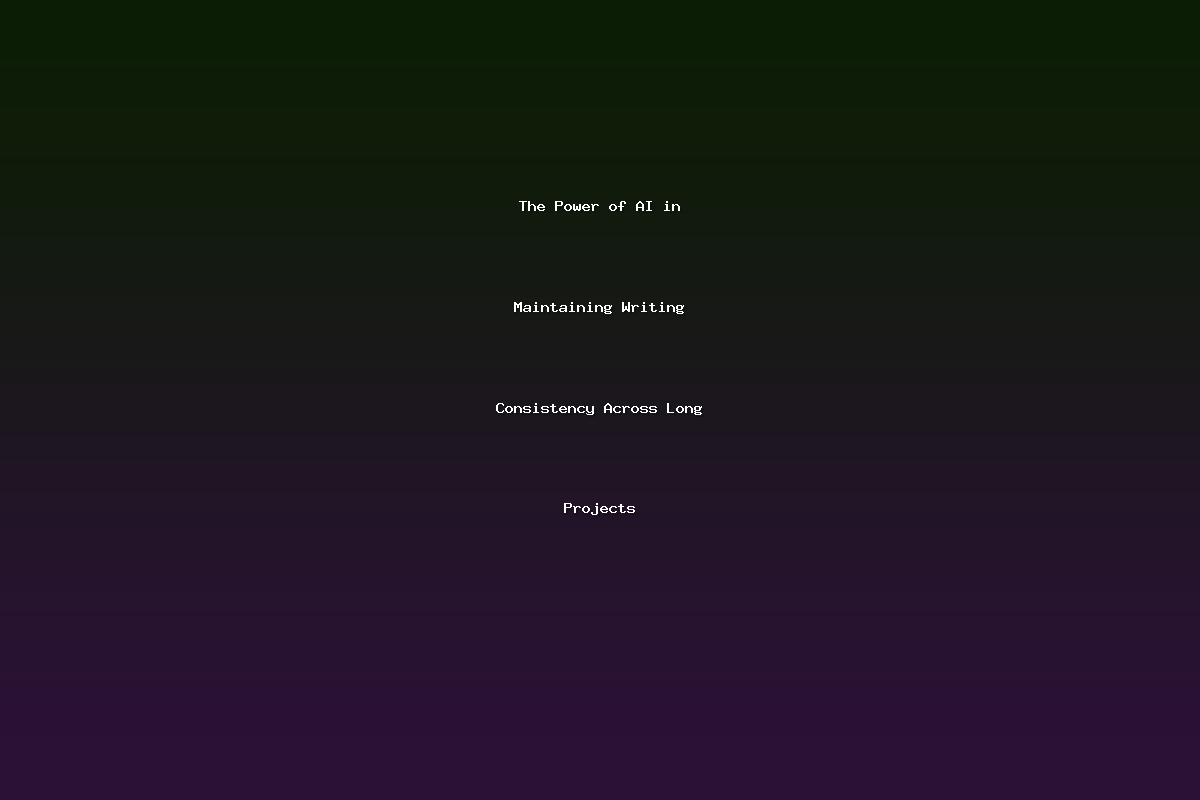 The Power of AI in Maintaining Writing Consistency Across Long Projects