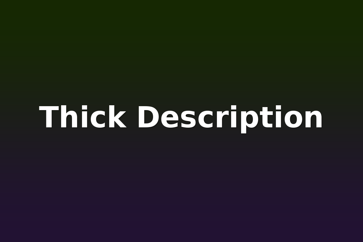 Thick Description