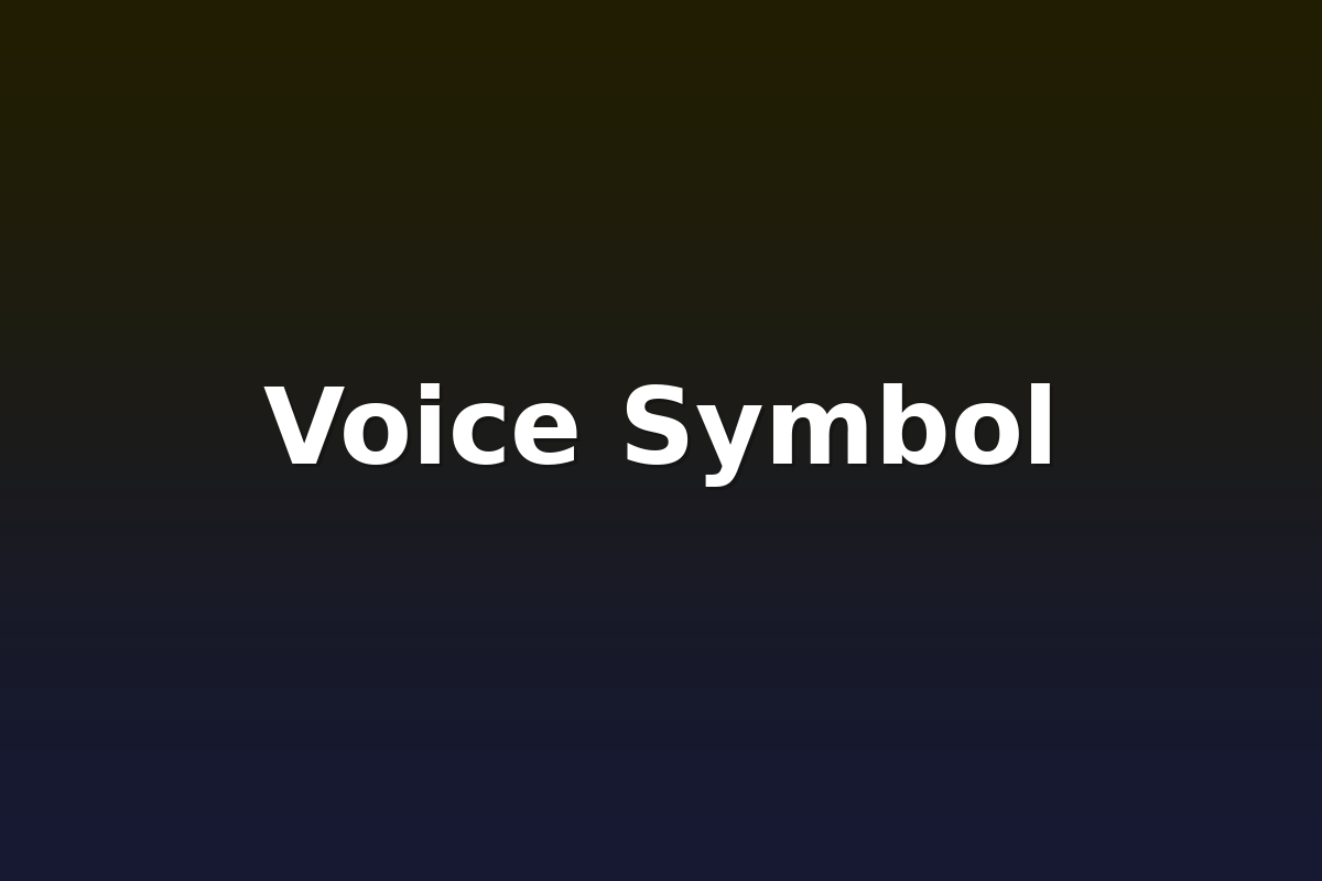 Voice Symbol